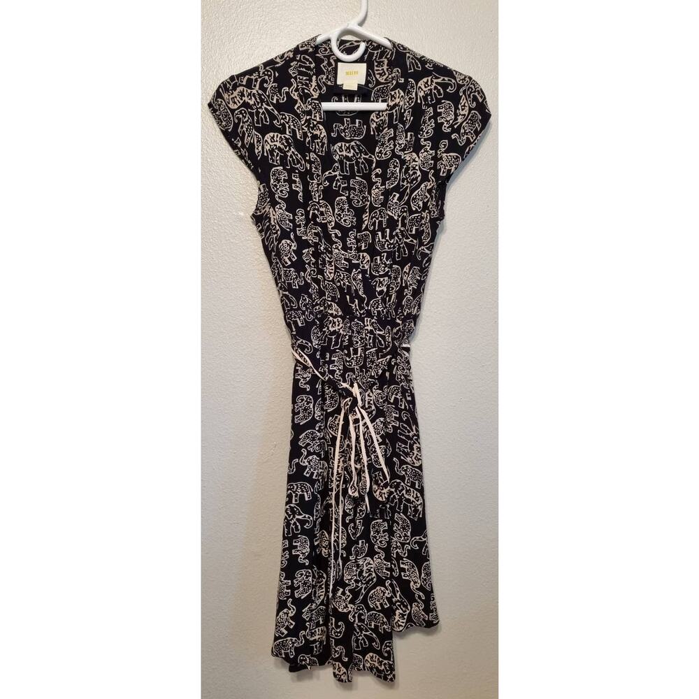 Anthropologie Maeve Noronha Elephant Print Wrap Dress Size XS - Picture 3 of 12